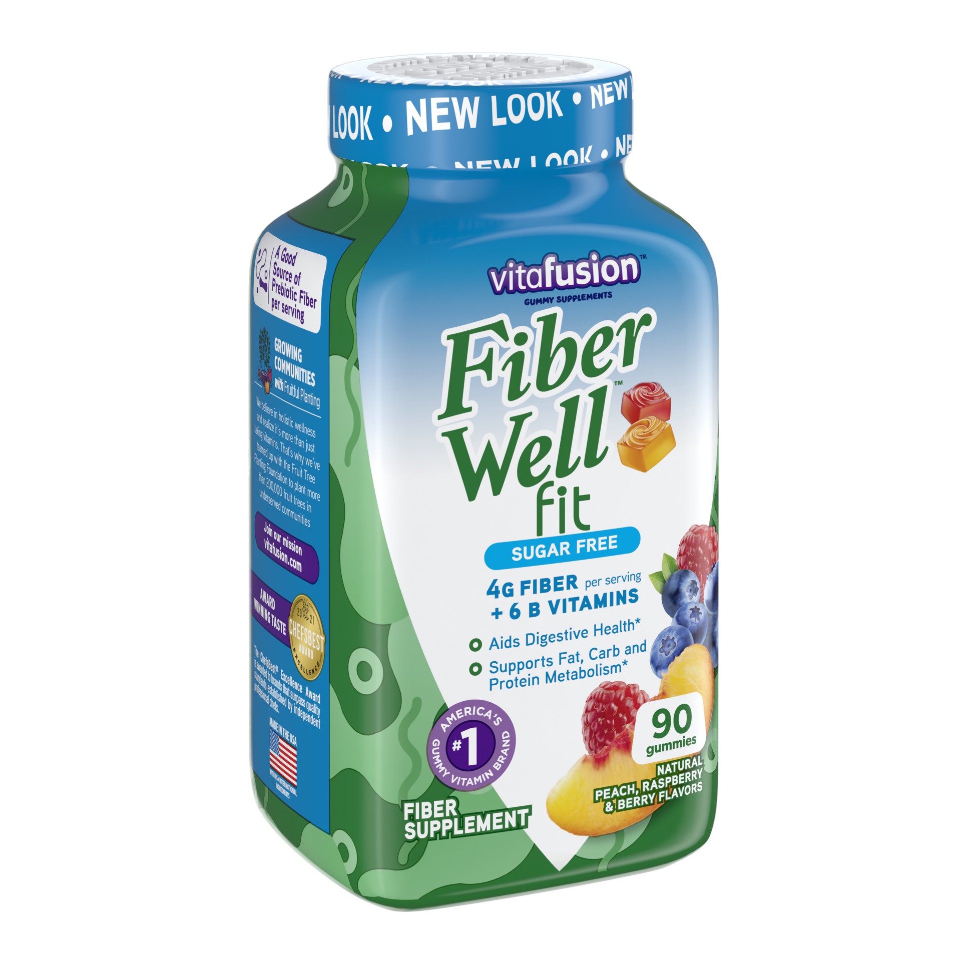 slide 2 of 5, vitafusion Fiber Well Fit Gummies Supplement, 90 Count (Packaging May Vary), 90 ct