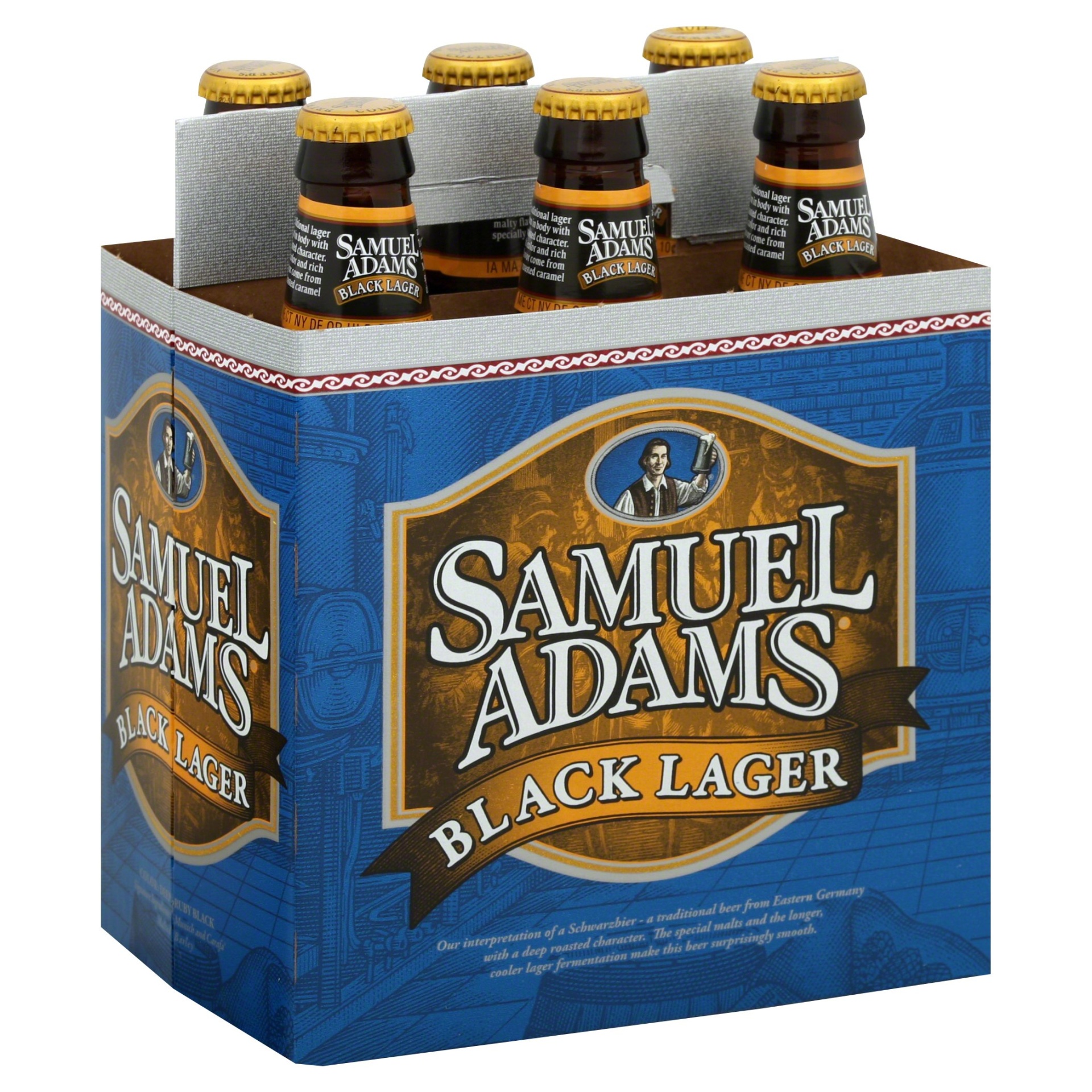 slide 1 of 1, Samuel Adams Black Lager, 6 ct; 12 oz