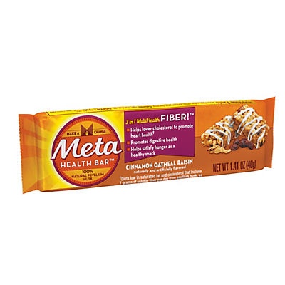 slide 1 of 1, Metamucil Meta Cinnamon Oatmeal Raisin Health Bar, 1.41 oz