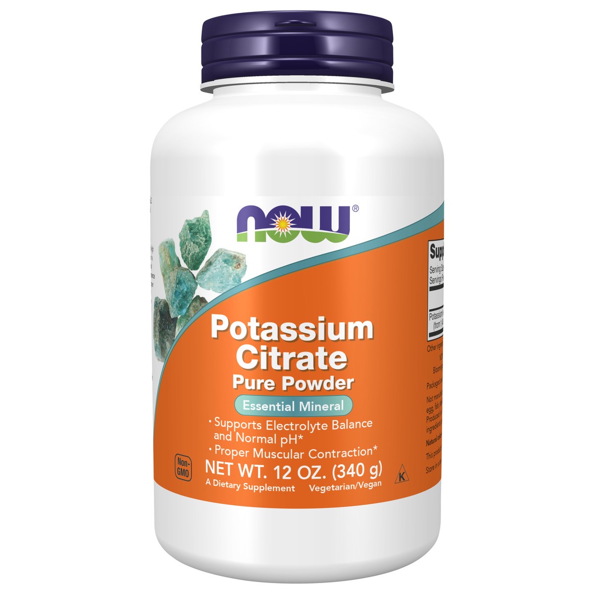 slide 1 of 4, NOW Potassium Citrate Powder - 12 oz., 12 oz