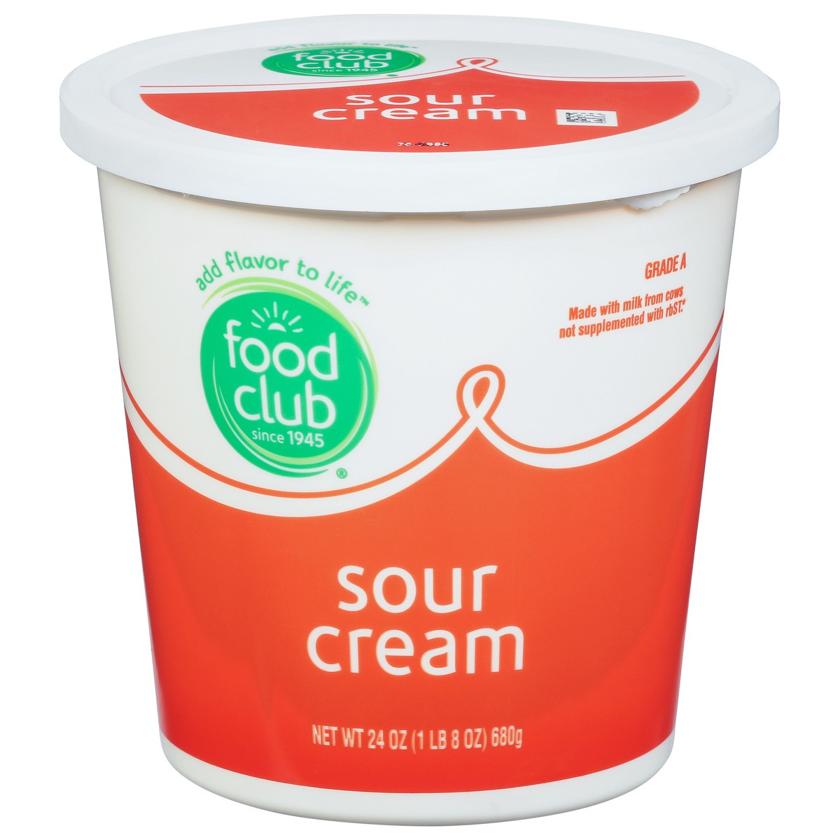 slide 1 of 9, Food Club Sour Cream 24 oz, 24 oz