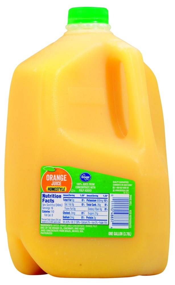 slide 1 of 1, Kroger Homestyle Orange Juice, 1 gal