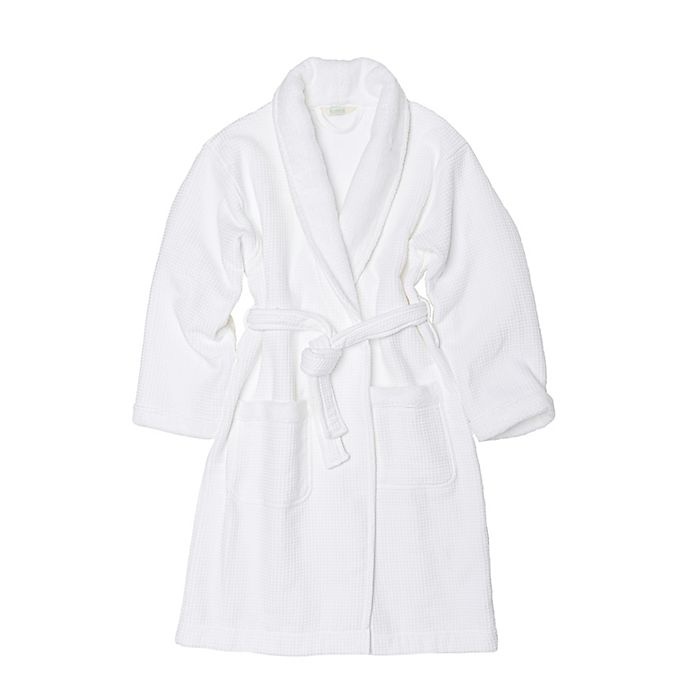 slide 2 of 2, Haven Waffle Small Robe - White, 1 ct
