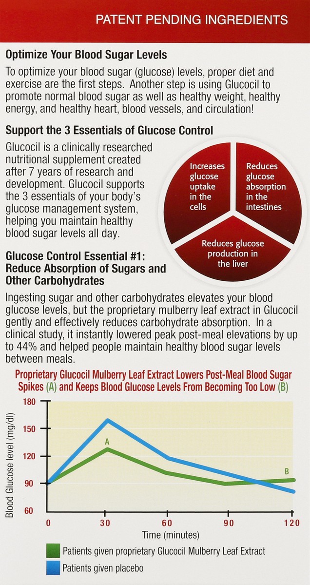 slide 9 of 13, Glucocil Blood Sugar Optimizer 120 ea, 120 ct