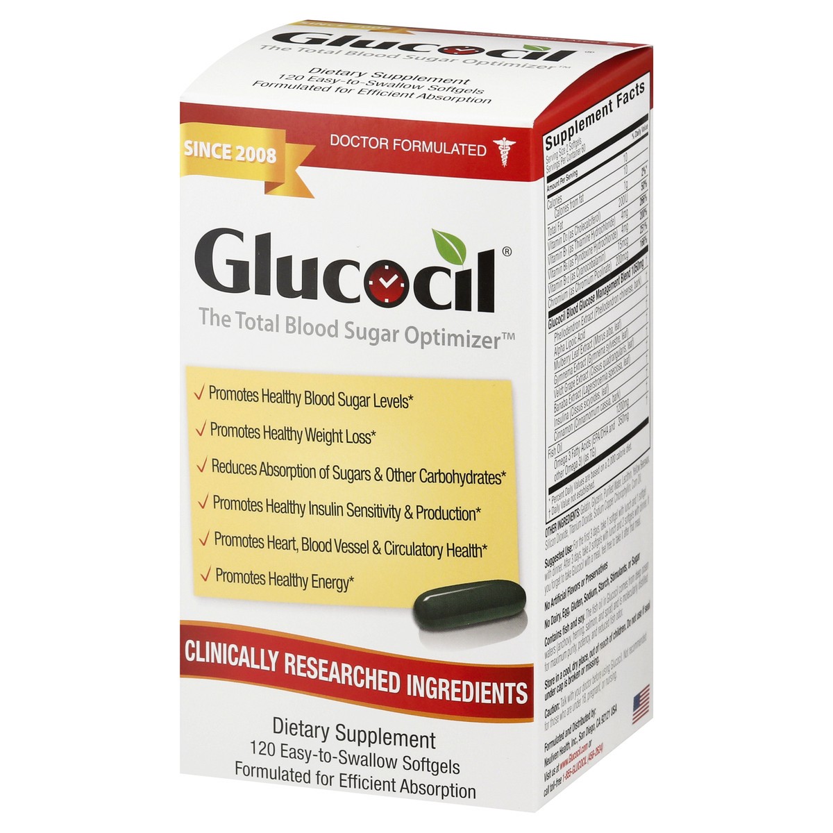 slide 11 of 13, Glucocil Blood Sugar Optimizer 120 ea, 120 ct