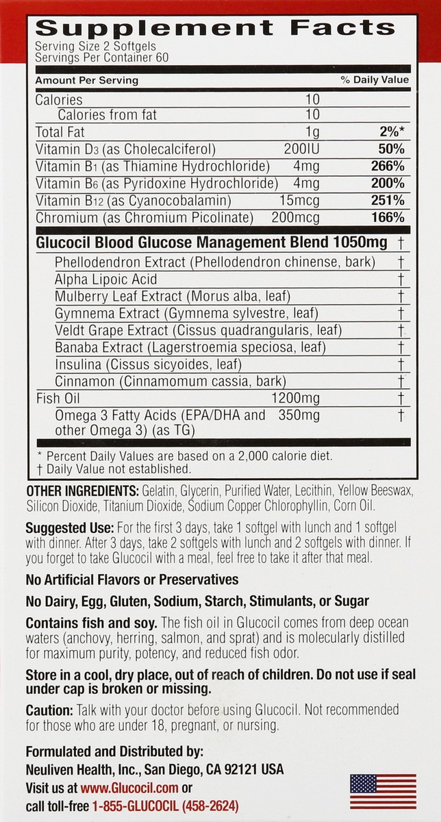 slide 12 of 13, Glucocil Blood Sugar Optimizer 120 ea, 120 ct
