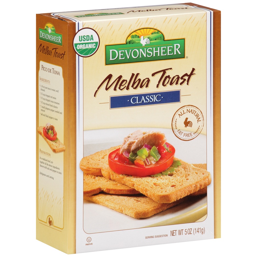 slide 2 of 3, Devonsheer Toast Melba Classic Organic, 5 oz