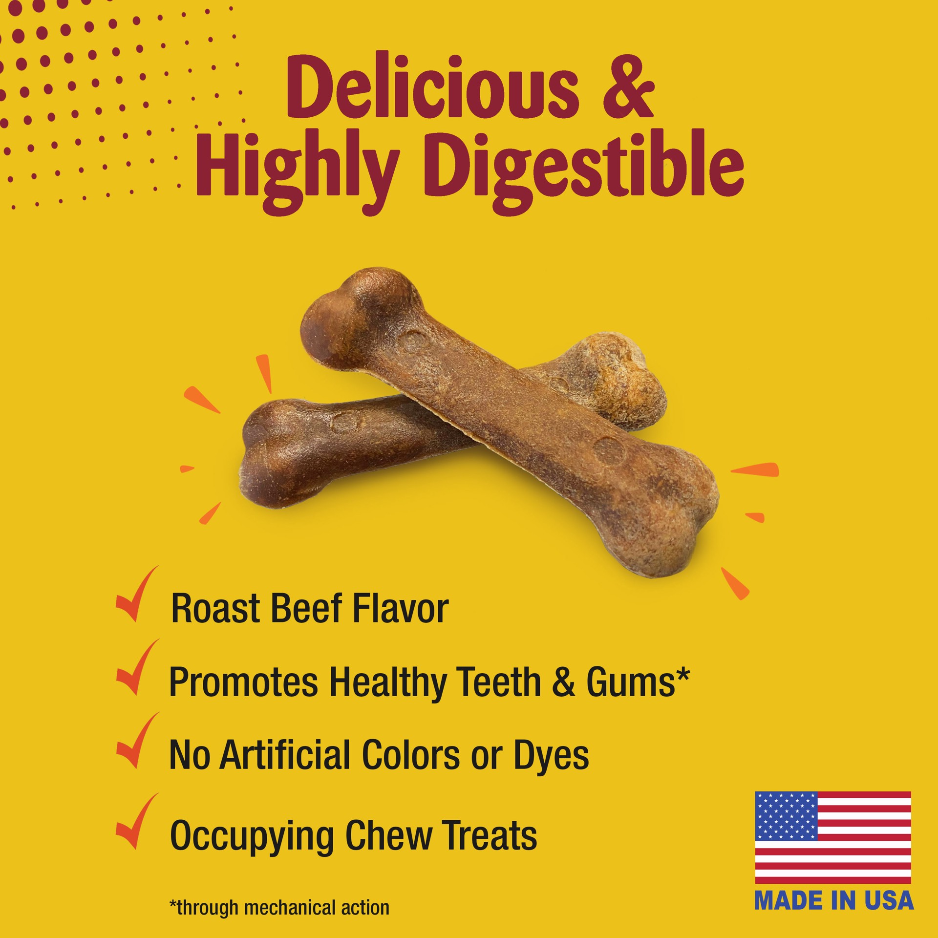 slide 2 of 8, Nylabone Daily Health Nubz Chew Treats Roast Beef Petite - Up to 15 lbs.(2 Count), 2 ct