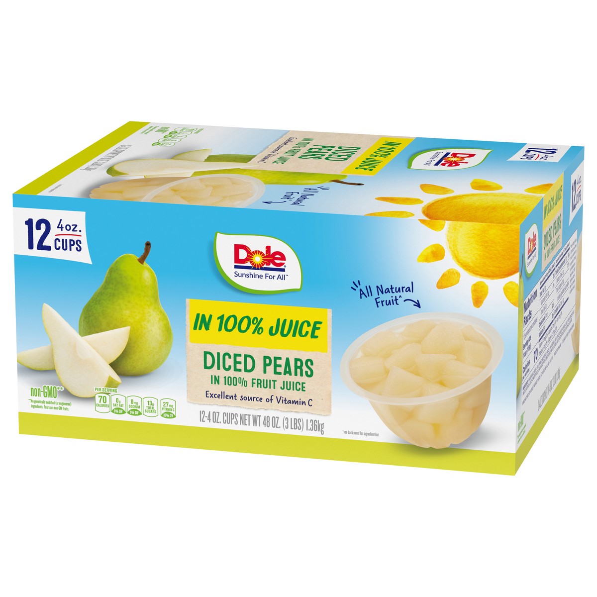 slide 4 of 11, Dole Diced Pears, 12 ct