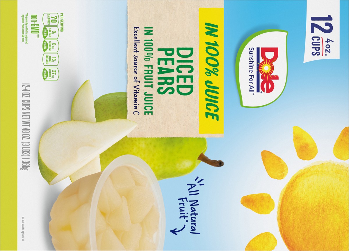 slide 3 of 11, Dole Diced Pears, 12 ct