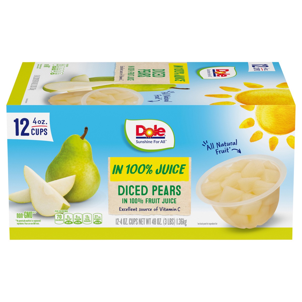 slide 11 of 11, Dole Diced Pears, 12 ct