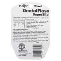 slide 3 of 5, Meijer SuperSlip Waxed Dental Floss, 54.7 yd, 55 YD     