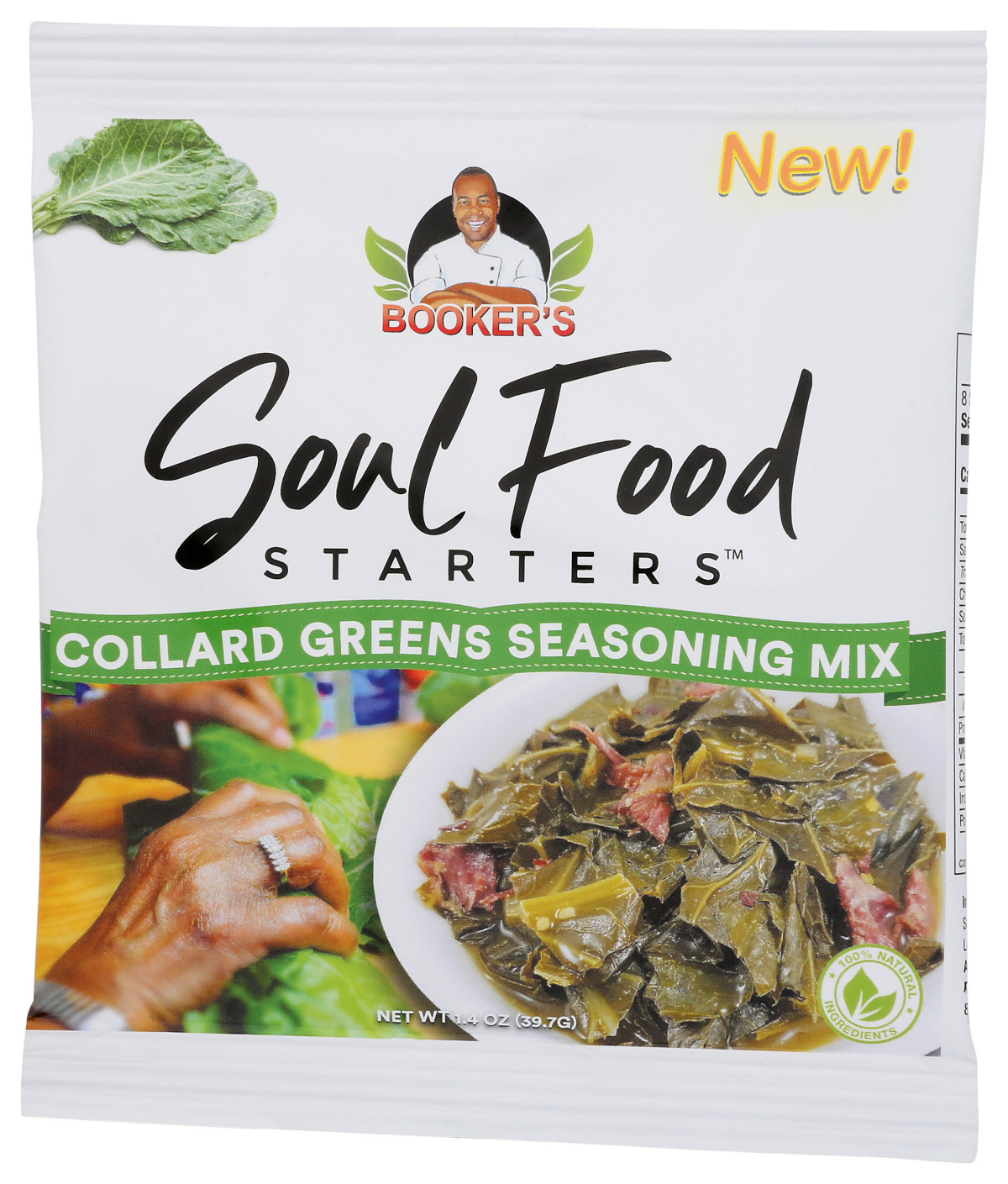 slide 1 of 4, BOOKERS Soul Food Starters Collard Greens Seasoning Mix, 1.4 oz