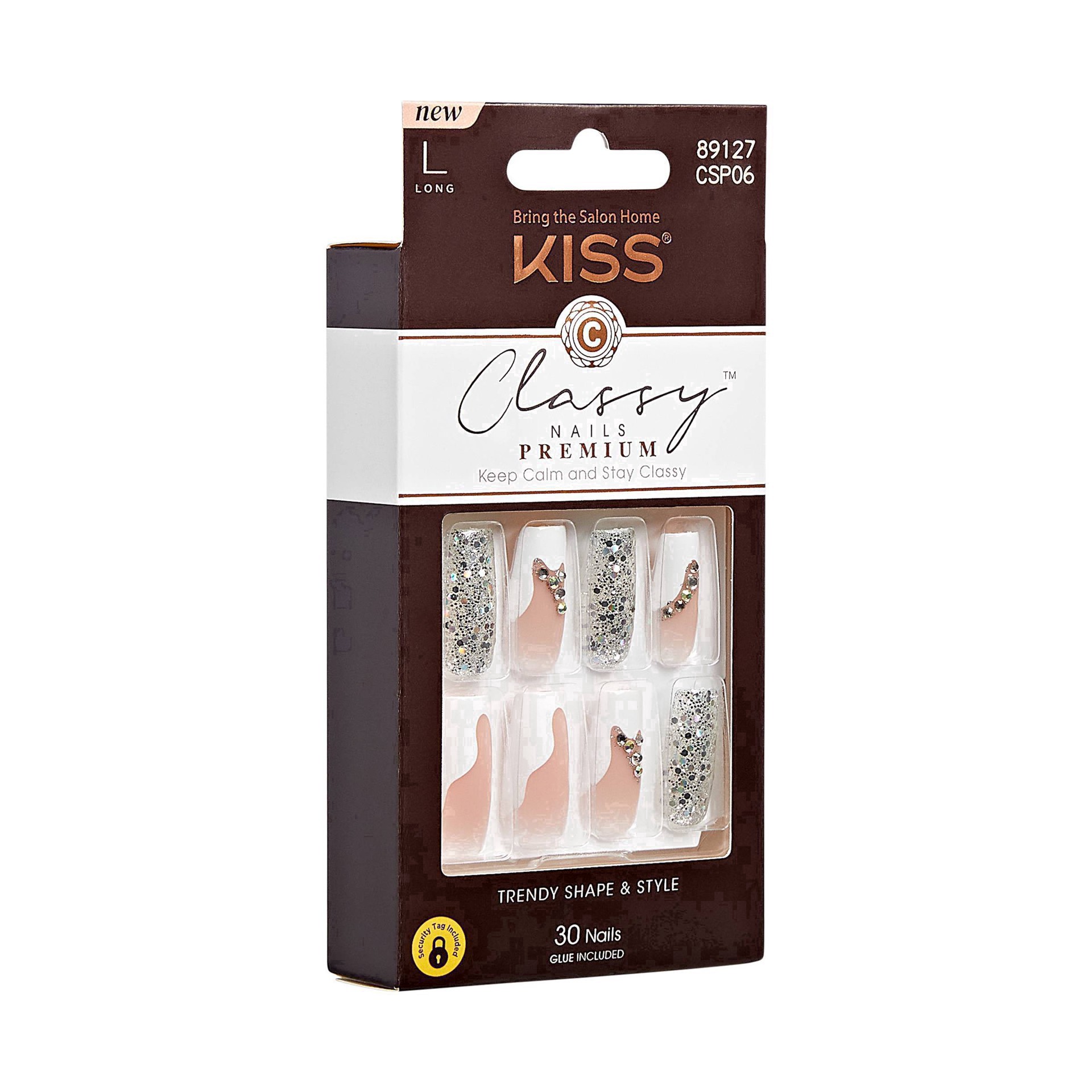 slide 69 of 81, Kiss Classy Nails Long Stay Modsh, 30 ct