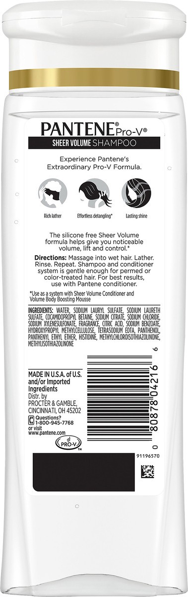 slide 2 of 3, Pantene Pro V Sheer Volume Shampoo 12.6 oz, 12.6 fl oz