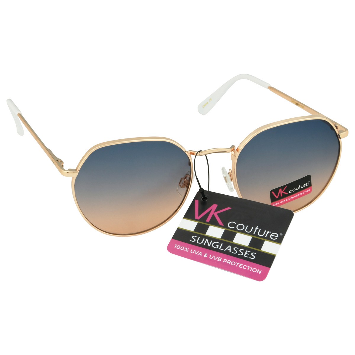 slide 4 of 9, VK Couture Angular Metal Aviator Sunglasses 1 ea, 1 ct