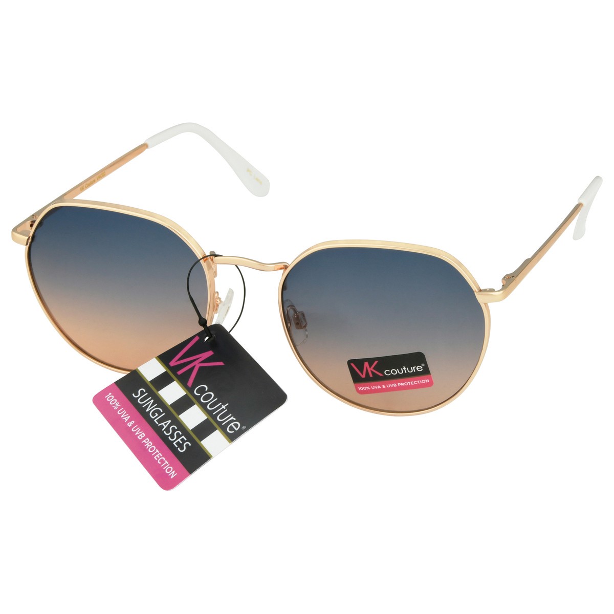 slide 3 of 9, VK Couture Angular Metal Aviator Sunglasses 1 ea, 1 ct