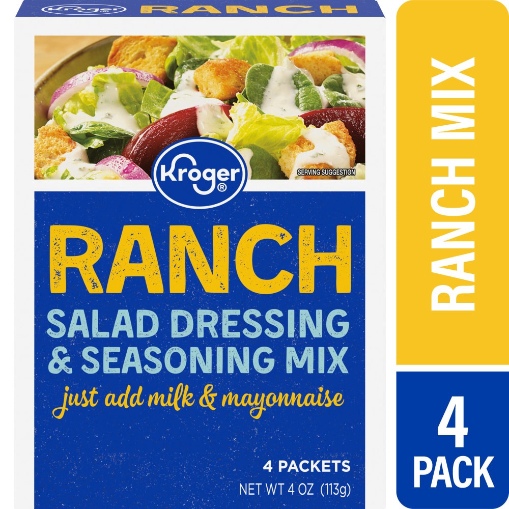 slide 1 of 2, Kroger Ranch Salad Dressing & Seasoning Mix, 4 ct; 4 oz