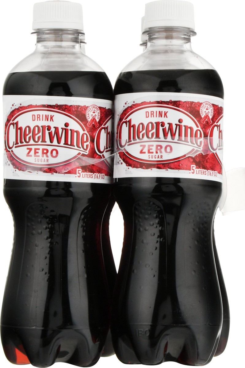 slide 5 of 9, Cheerwine Zero Sugar Drink Soda - 6 ct, 6 ct