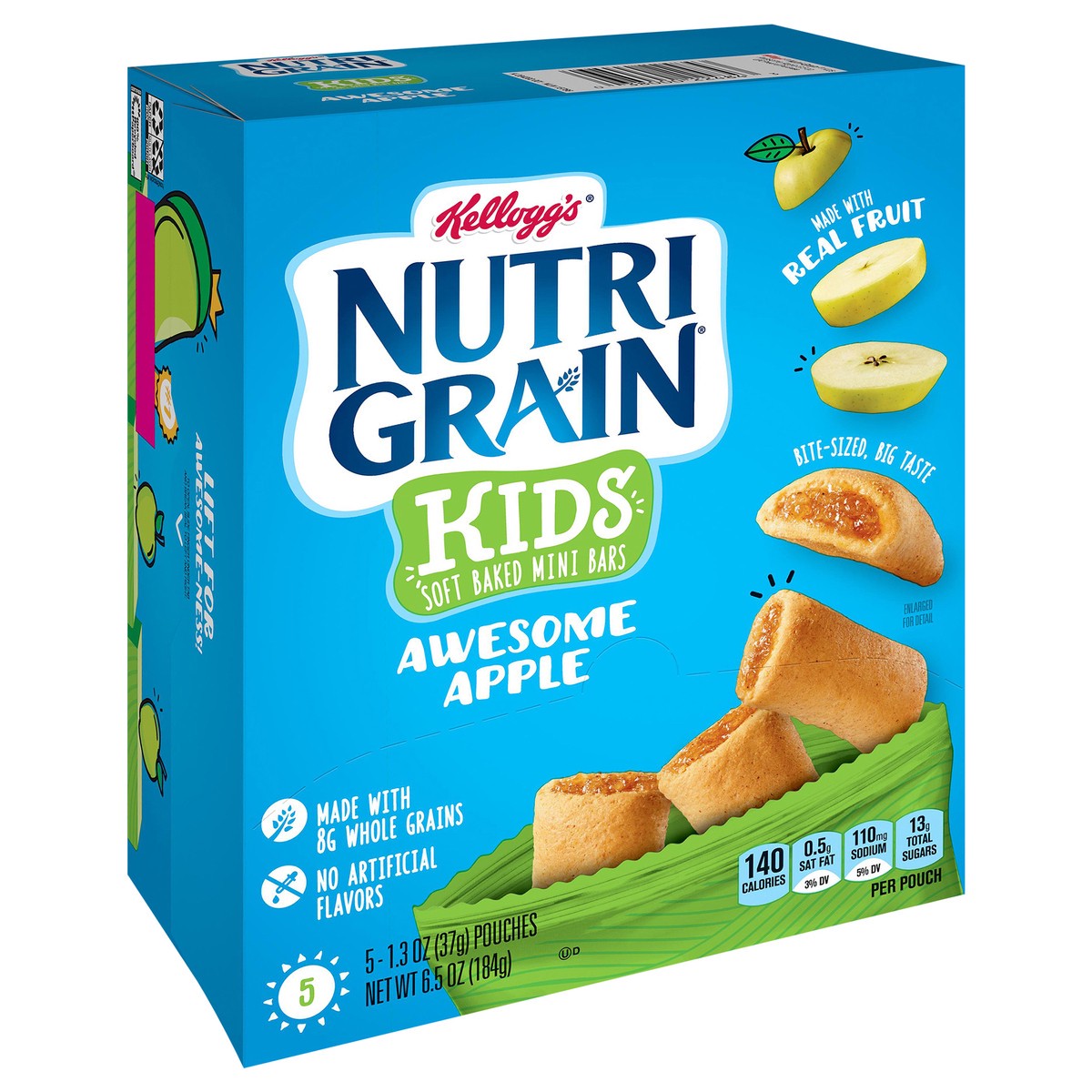 slide 7 of 8, Nutri-Grain Bites Mini Breakfast Bars, Apple, 6.5 oz, 5 Count, 6.5 oz