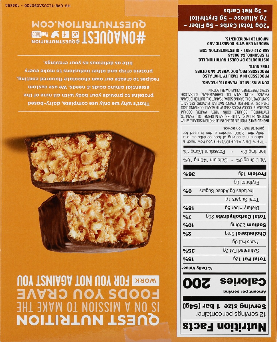slide 4 of 6, Quest Crispy Chocolate Peanut Butter Flavor Protein Bar 12 - 1.90 oz Bars, 12 ct