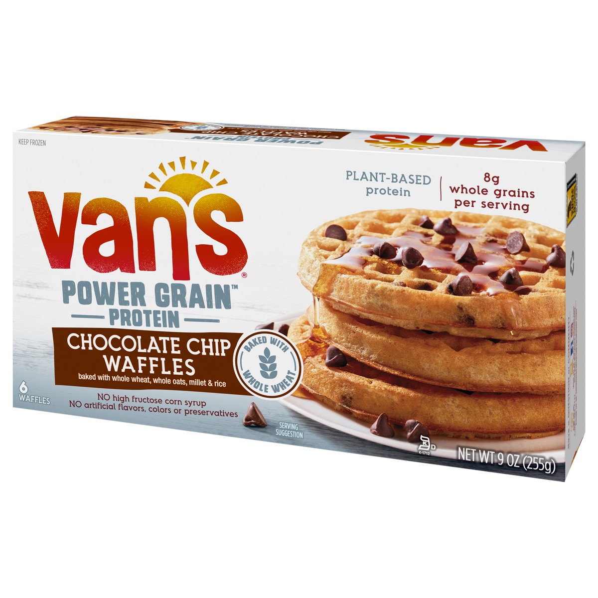 slide 9 of 11, Van's Frozen Waffle Protein Chocolate Chip 9oz, 6 ct