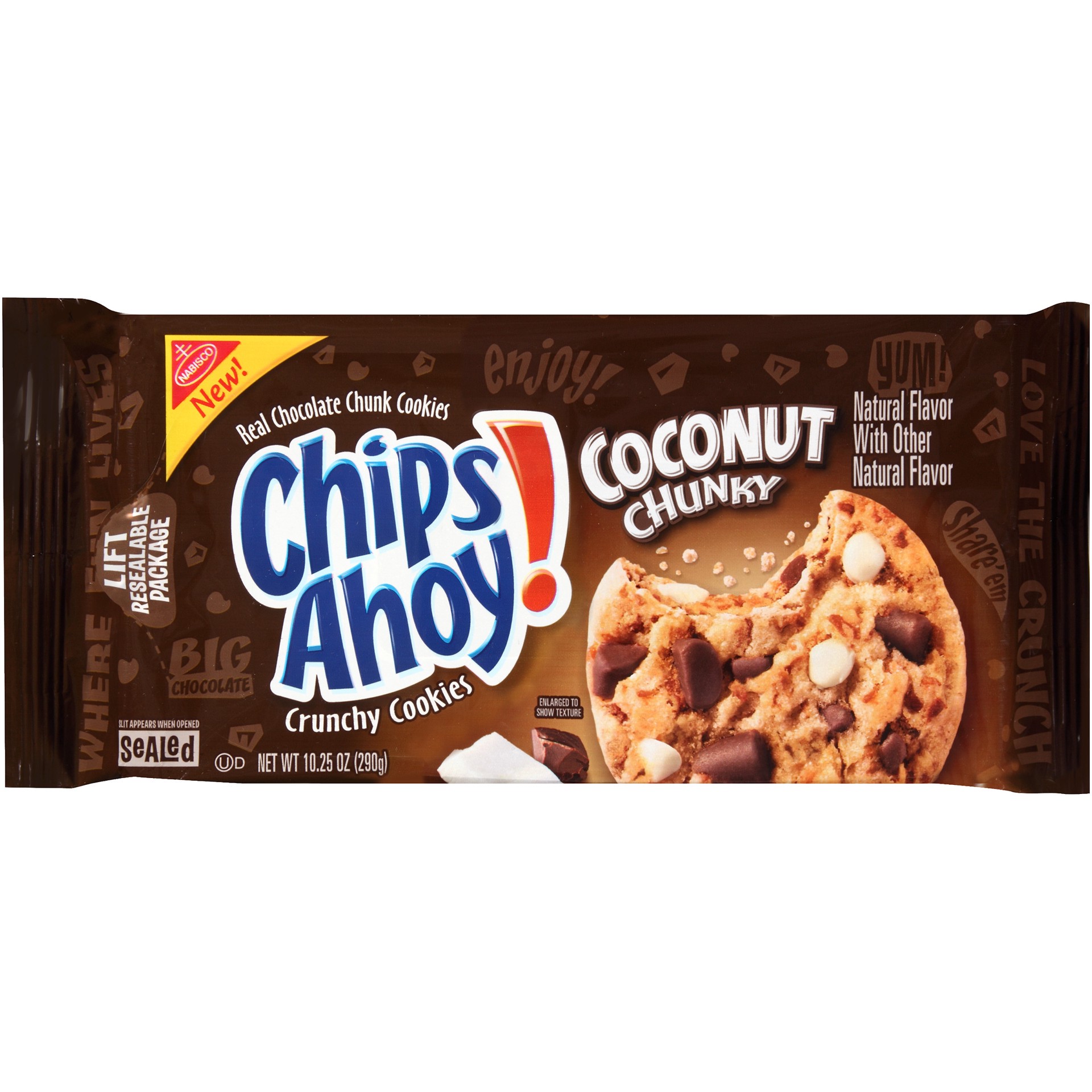 slide 1 of 5, Chips Ahoy! Nabisco Coconut Chips Ahoy Crunchy, 10.25 oz