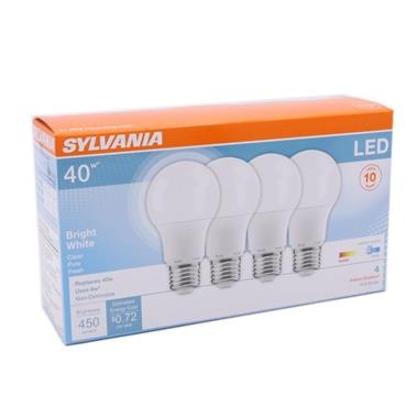 slide 1 of 1, Sylvania 40W Led Bright White, 4 ct