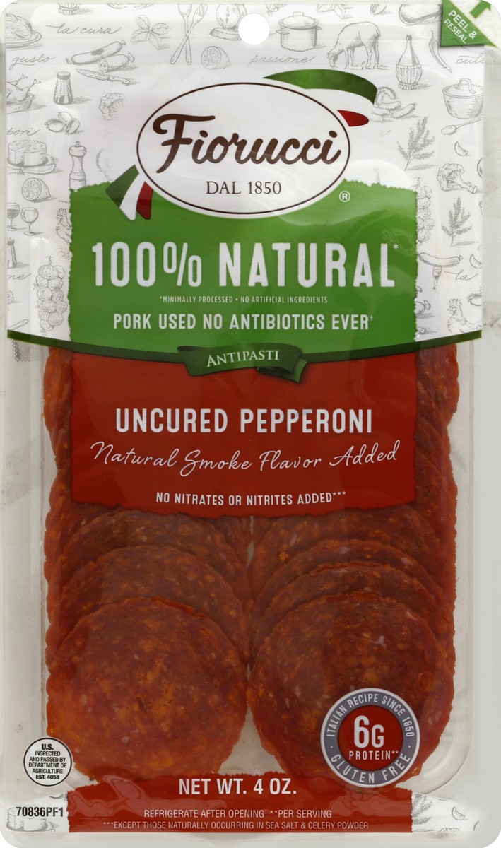 slide 1 of 3, Fiorucci All Natural Pepperoni Presliced, 4 oz