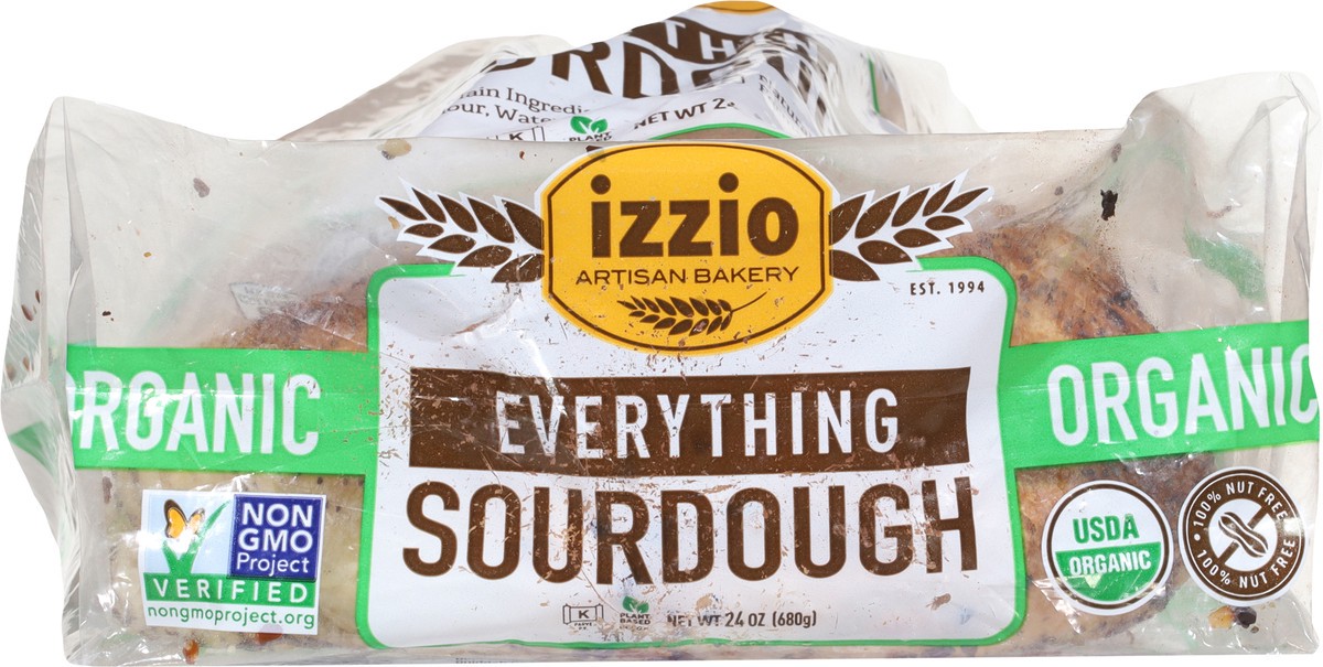slide 11 of 14, Izzio Artisan Bakery Organic Everything Sourdough 24 oz, 