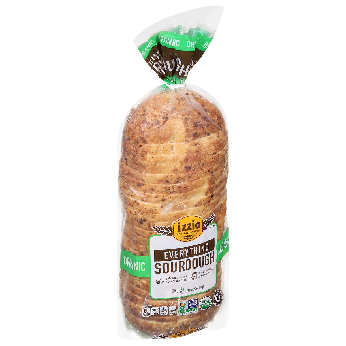 slide 4 of 14, Izzio Artisan Bakery Organic Everything Sourdough 24 oz, 