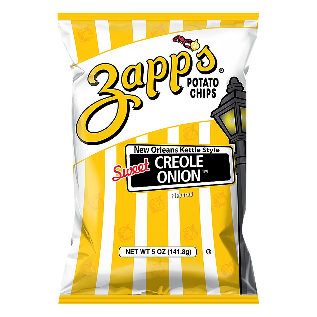 slide 1 of 11, Zapp's New Orleans Kettle Style Sweet Creole Onion Flavored Potato Chips 5 oz, 5 oz