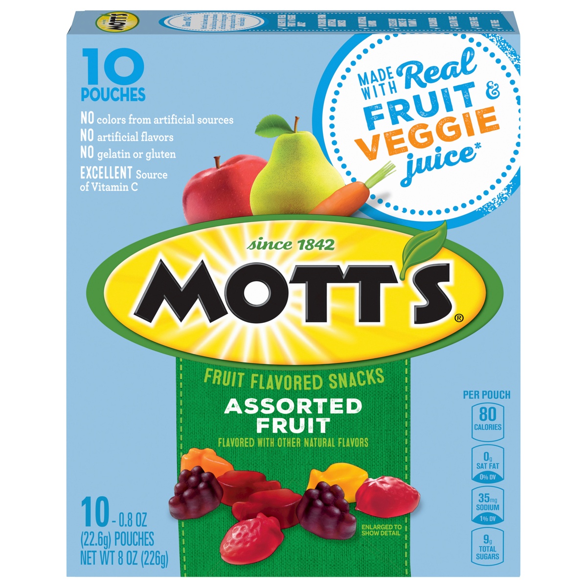 slide 1 of 1, Mott's Assorted Fruit  Flavored Snacks, 10 ct, 8 oz, 10 ct; 8 oz