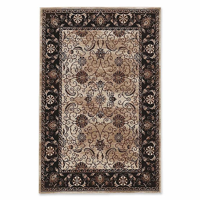 slide 1 of 1, Linon Home Aristocrat Isfahan Accent Rug - Brown, 2 ft x 3 ft