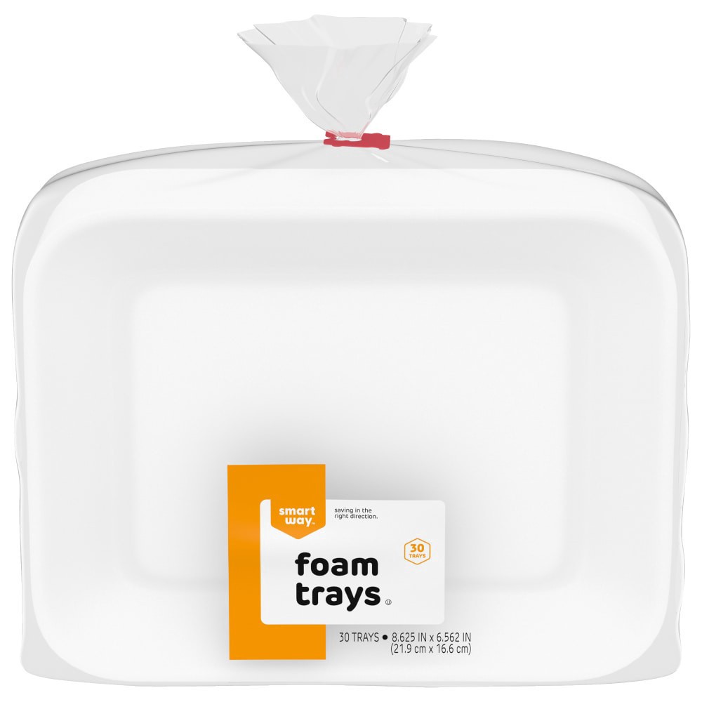 slide 1 of 3, Smart Way Foam Trays, 30 ct