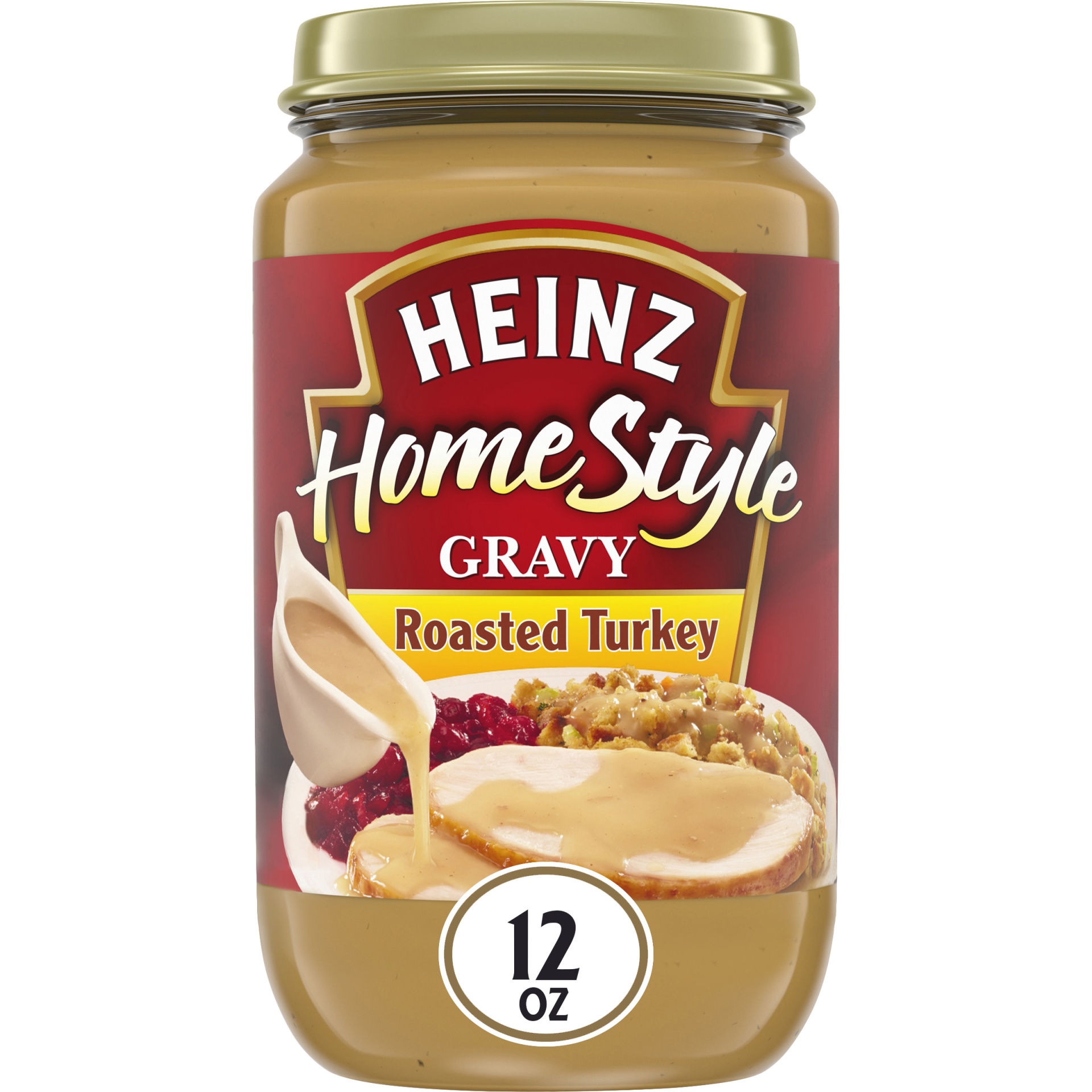 slide 1 of 1, Heinz HomeStyle Roasted Turkey Gravy Jar, 12 oz