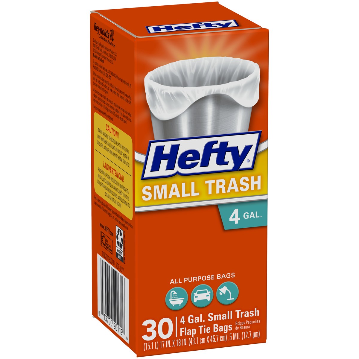 slide 2 of 9, Hefty Flap Tie Sm Trash Bags, 30 ct