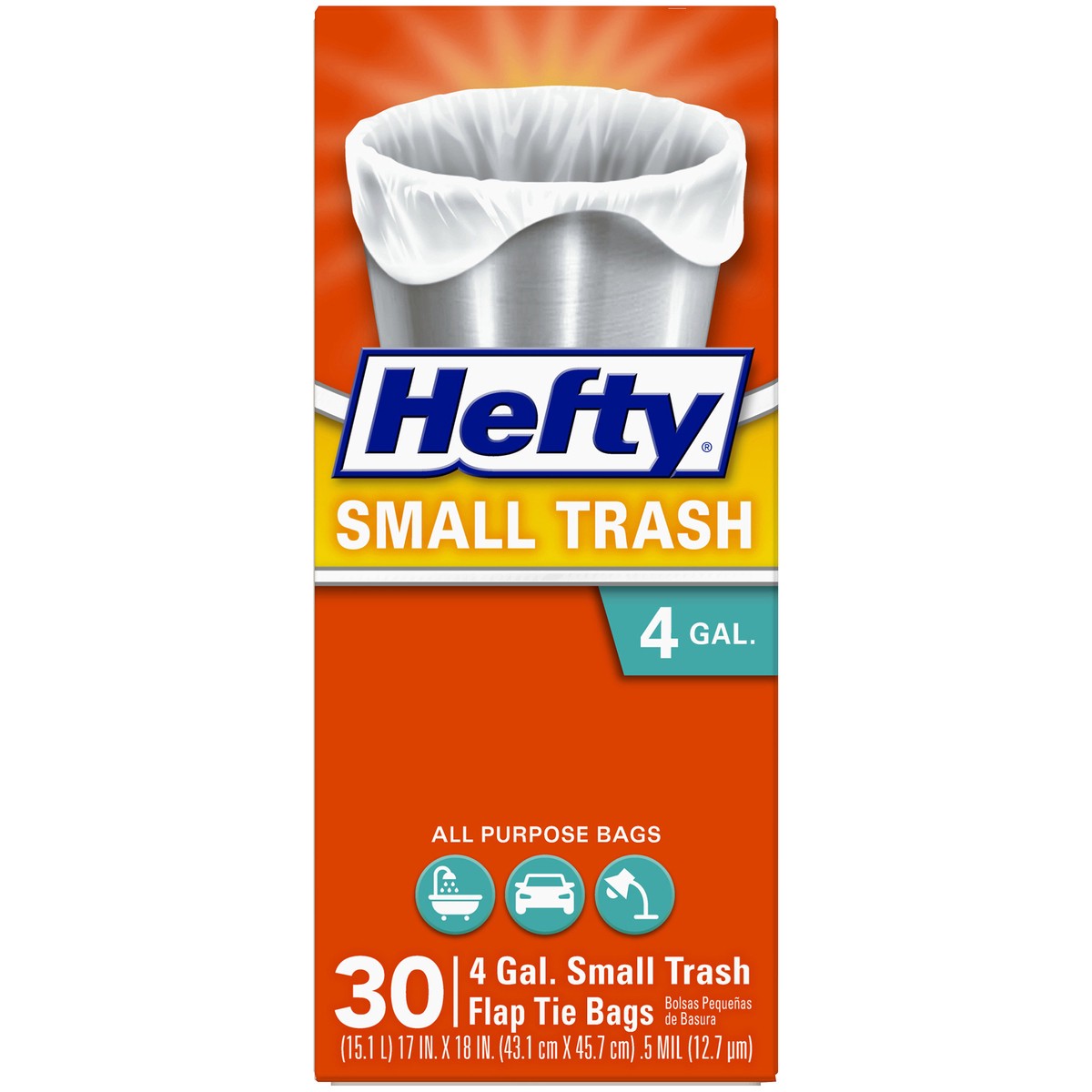 slide 5 of 9, Hefty Flap Tie Sm Trash Bags, 30 ct