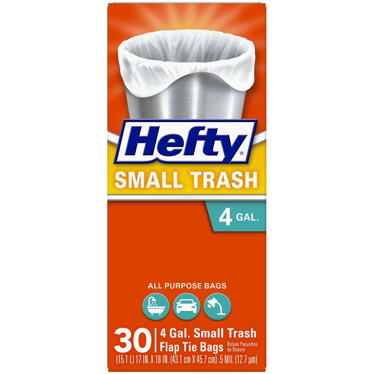 slide 6 of 9, Hefty Flap Tie Sm Trash Bags, 30 ct