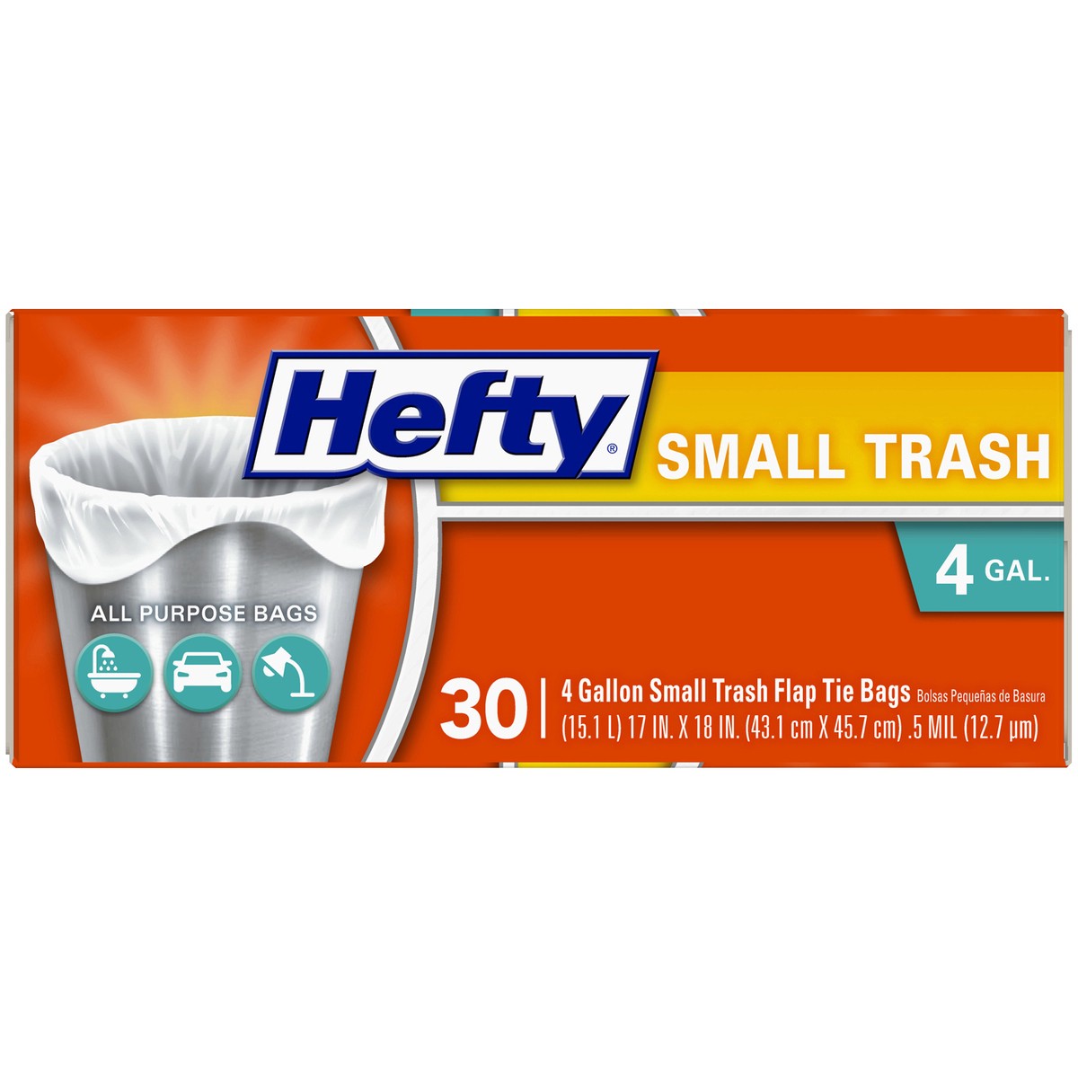 slide 8 of 9, Hefty Flap Tie Sm Trash Bags, 30 ct