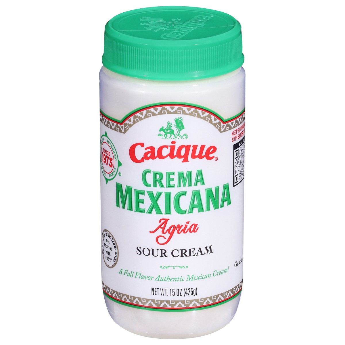 slide 1 of 1, Cacique Crema Mexicana Agria Sour Cream 15 oz, 15 oz