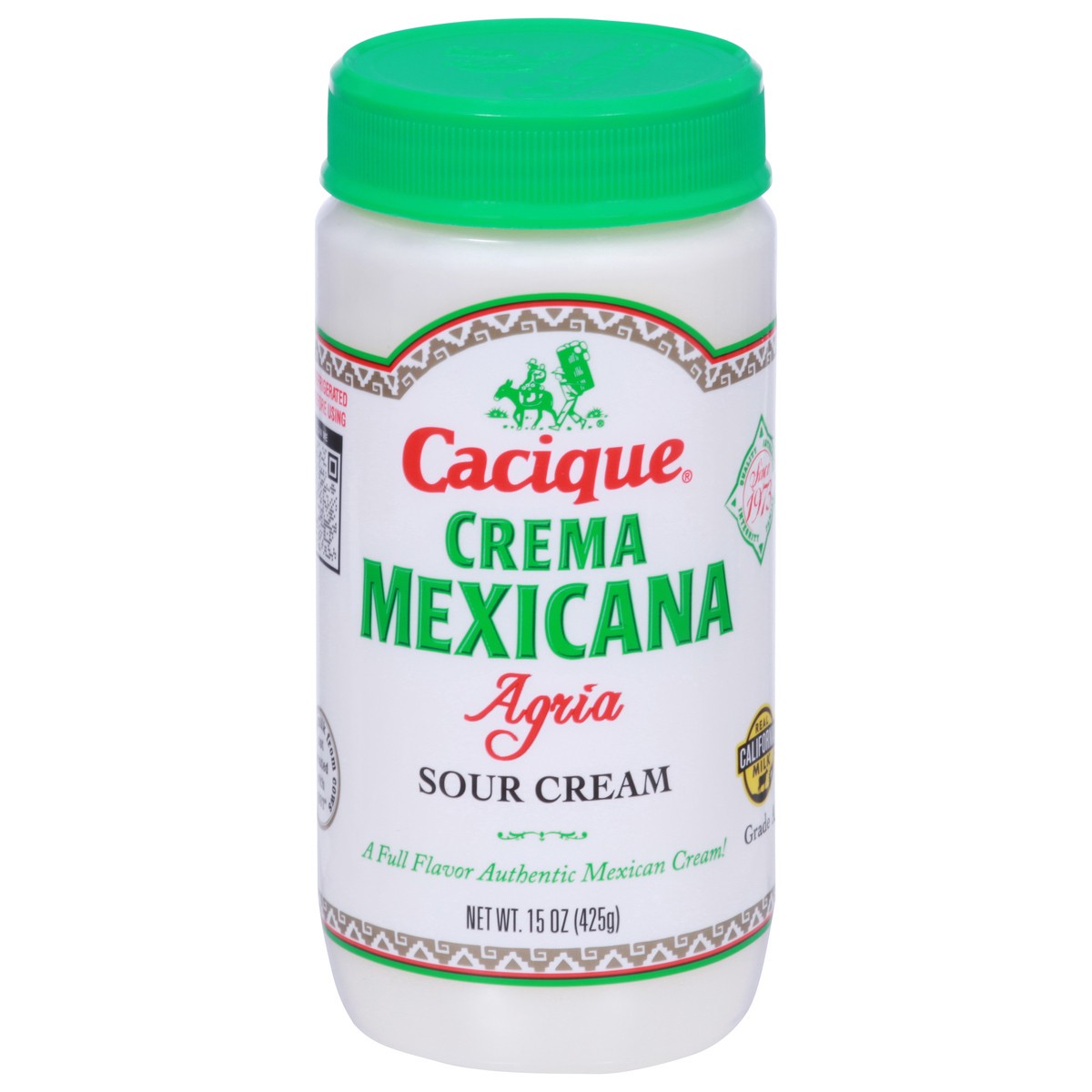 slide 1 of 1, Cacique Crema Mexicana Agria Sour Cream 15 oz, 15 oz
