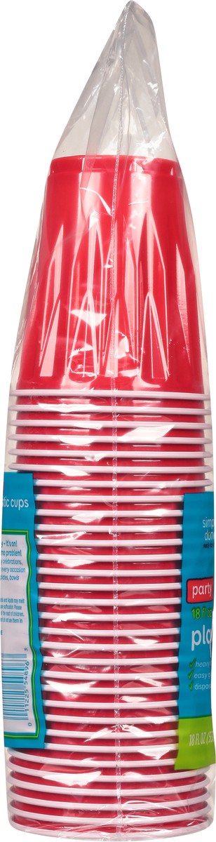 slide 10 of 10, Simply Done Red Plastic Cups, 30 ct