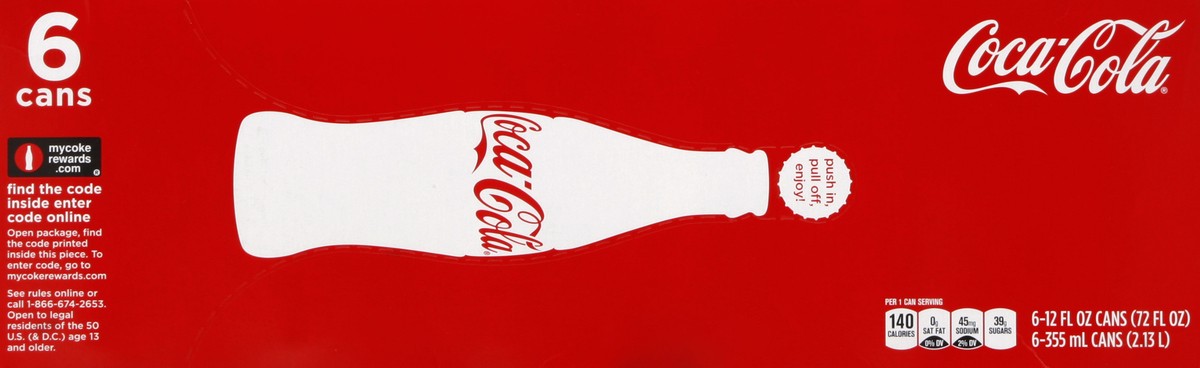 slide 5 of 6, Coca-Cola Cola - 6 ct, 6 ct