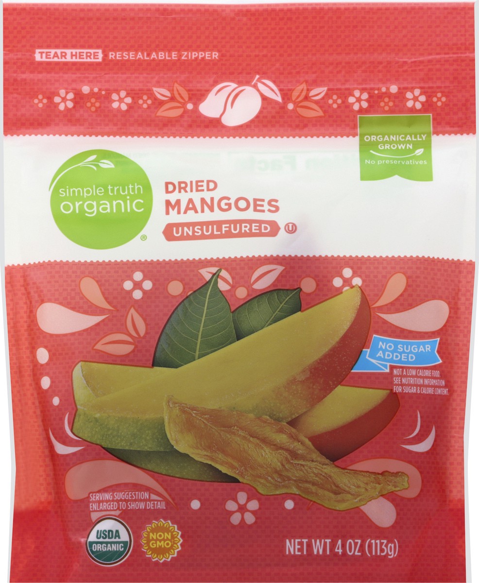 slide 1 of 9, Simple Truth Organic Dried Mangoes 4 oz, 4 oz