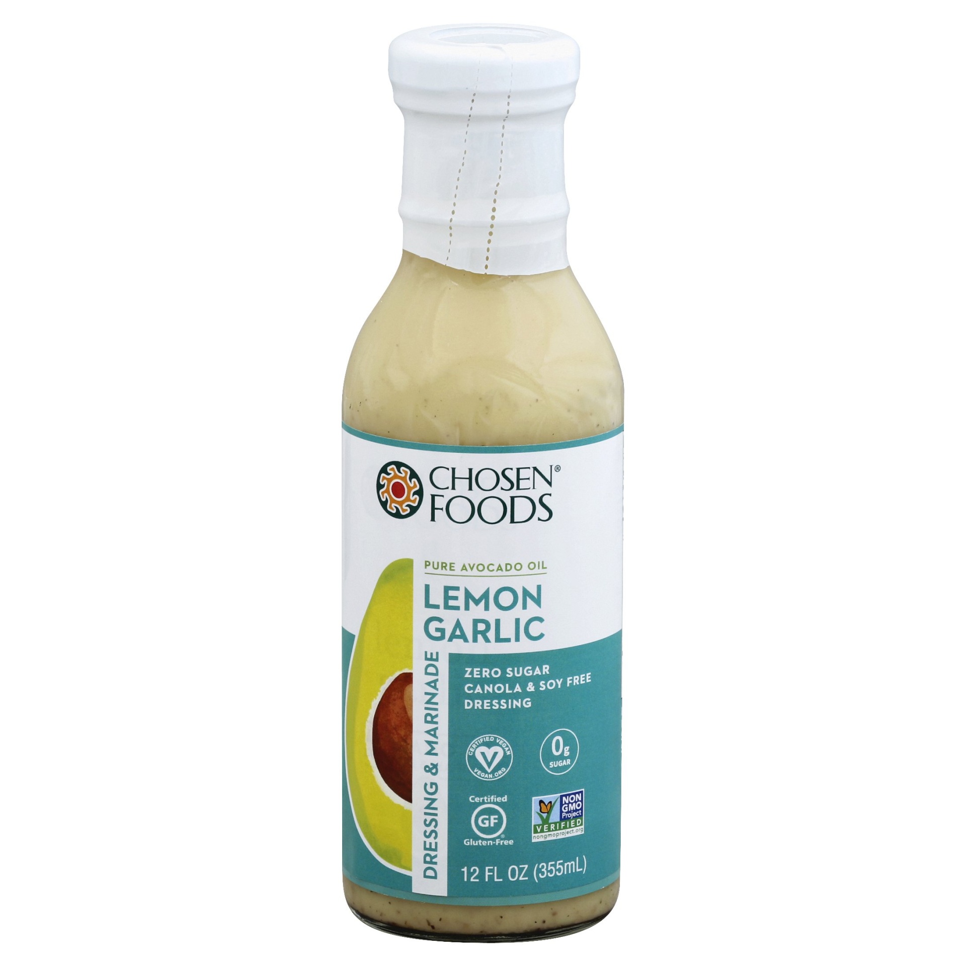 slide 1 of 1, Chosen Foods Lemon Garlic Dressing, 12 oz