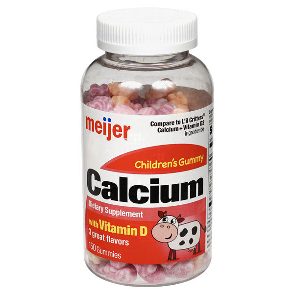 slide 1 of 1, Meijer Gummy Children's Calcium Bears, 150 ct