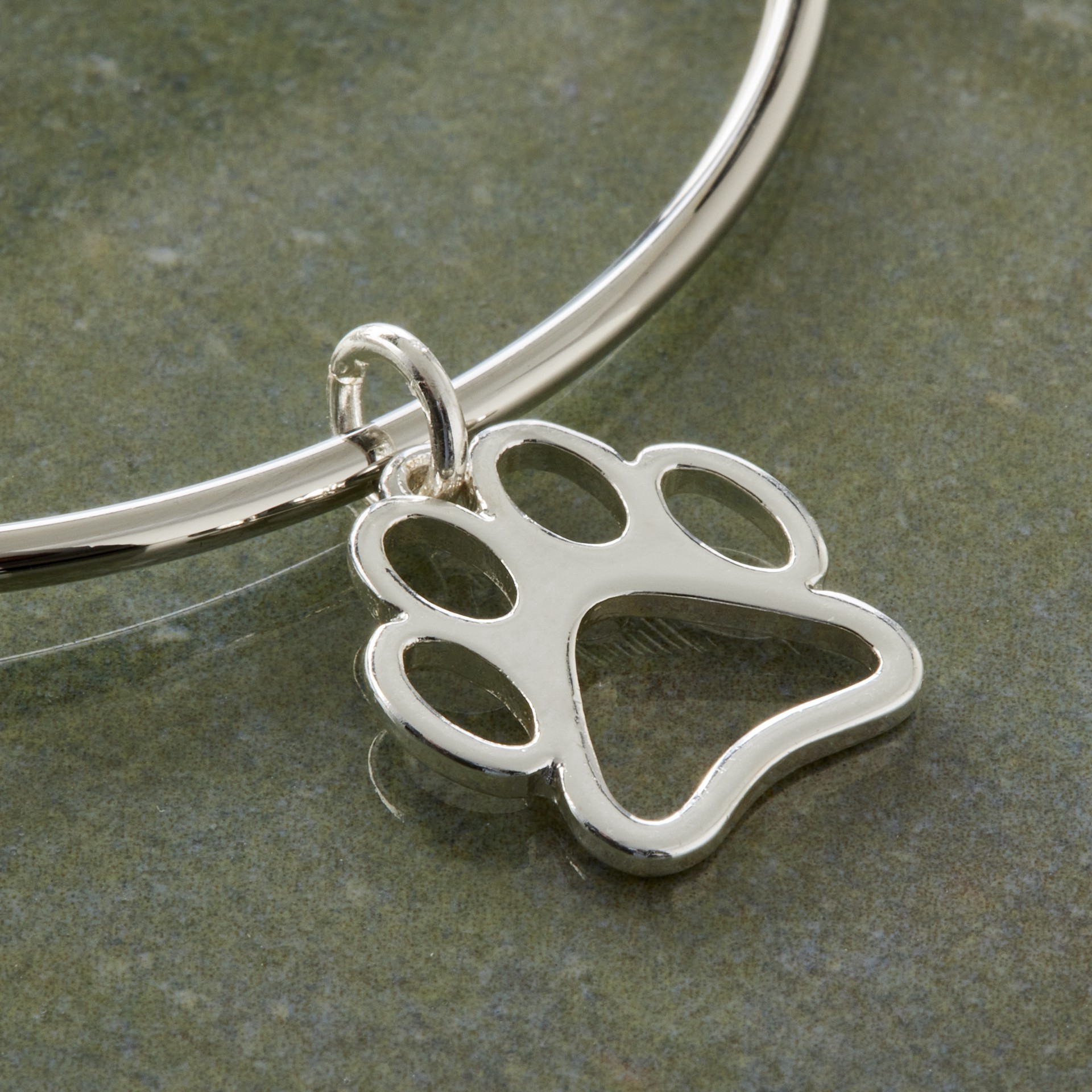 slide 2 of 4, Charmalong Silver Plated Paw Charm By Bead Landing, 0.78 in x 0.59 in x 0.24 in