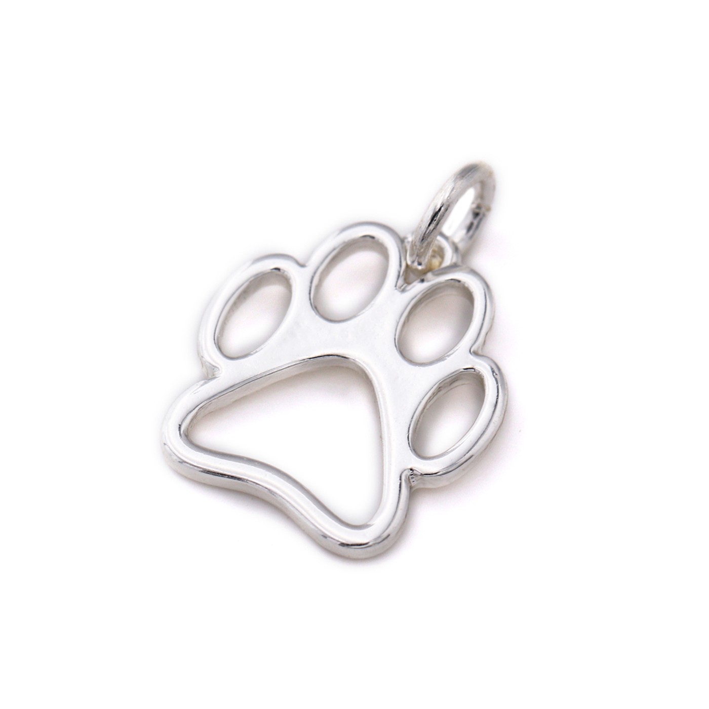 slide 3 of 4, Charmalong Silver Plated Paw Charm By Bead Landing, 0.78 in x 0.59 in x 0.24 in