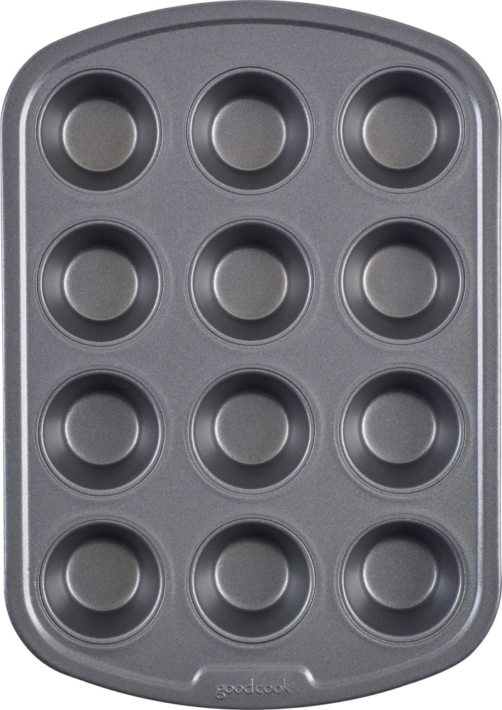 slide 1 of 4, Good Cook Mini Muffin Pan - Gray, 12 cups